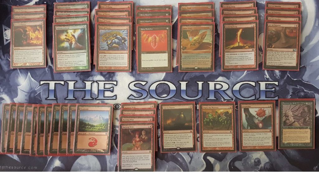 Rob Cuellari's foil Ruby Storm deck